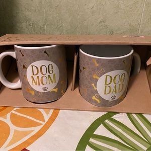 Dog Mom Dog Dad Mugs NWT NIB Box opened a bit as seen in photo but they are new